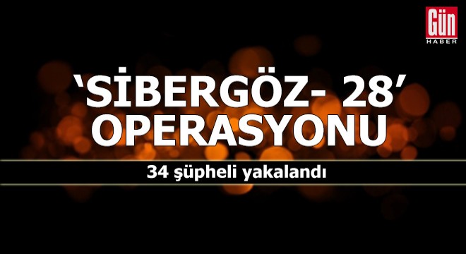 14 ilde  Sibergöz-28  operasyonu: 34 gözaltı
