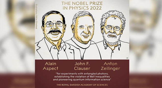 2022 Nobel Fizik Ödülü, üç bilim insanına verildi