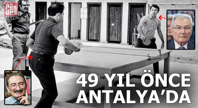 49 yıl önce CHP nin iki genel başkanı Antalya da aynı karede...