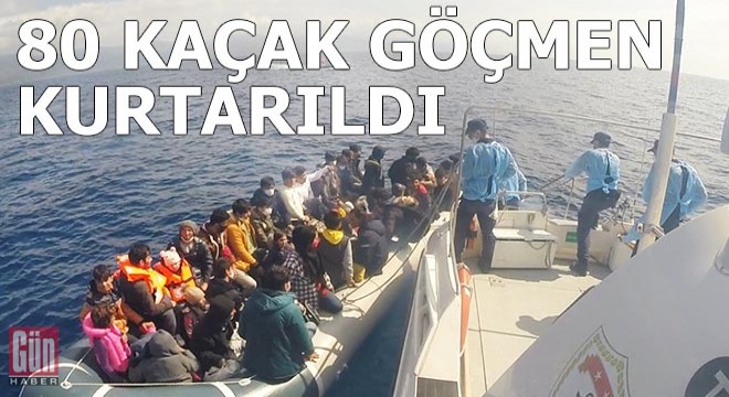 80 kaçak göçmeni Sahil Güvenlik kurtardı