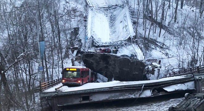 ABD’nin Pittsburgh kentinde köprü çöktü: 3 yaralı