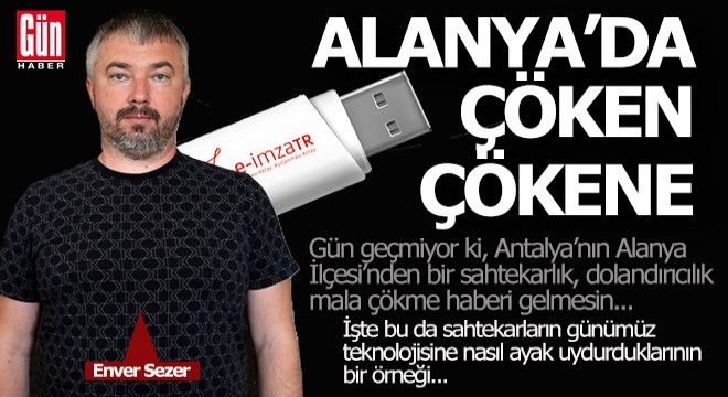 Alanya'da çöken çökene