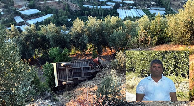 Alanya da uçuruma yuvarlanan traktör sürücüsü öldü