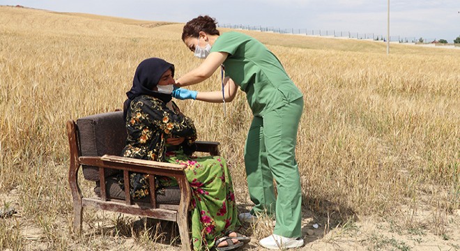 Ankara da tarım işçilerine tarlada aşı