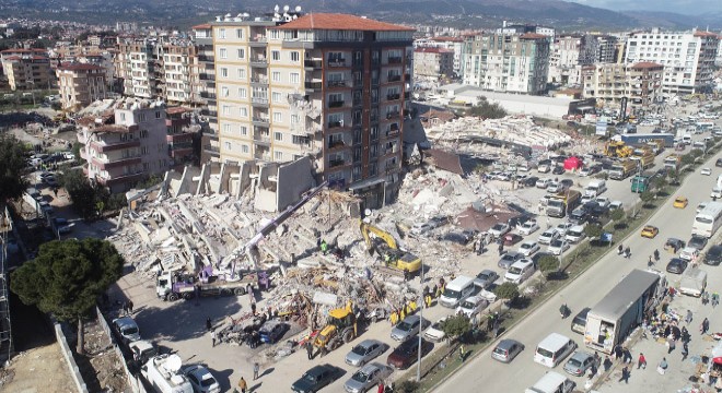 Antakya da depremin hasarı havadan görüntülendi