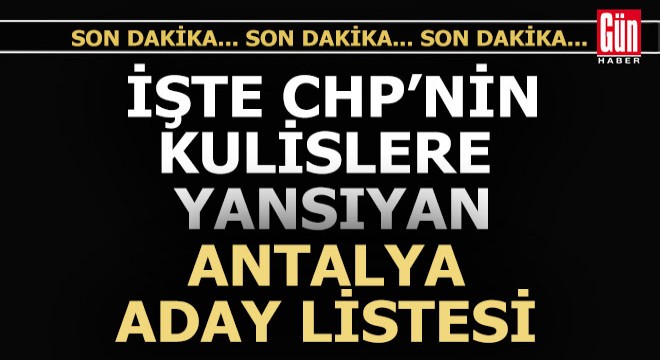 Antalya CHP de bomba kulis bilgisi...