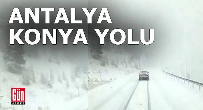 Antalya-Konya yolunda kar etkili