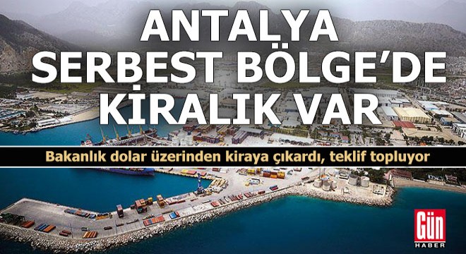Antalya Serbest Bölge de bakanlıktan kiralık bina...