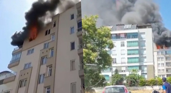 Antalya da apartman yangını