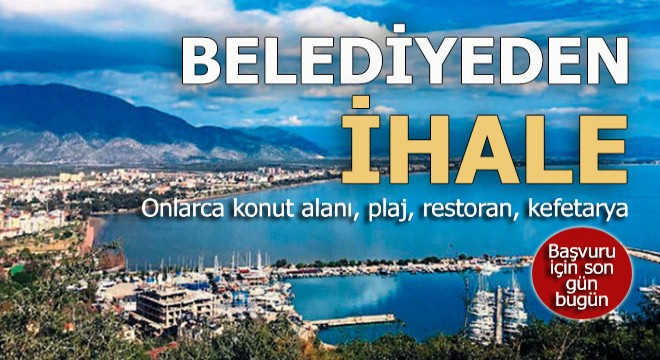 Antalya da belediyeden konut, plaj, kafeterya ve restoran ihalesi