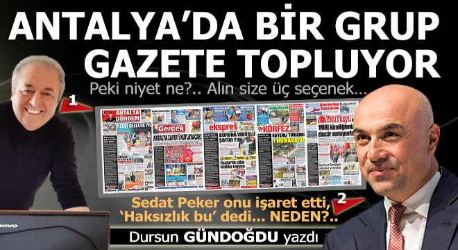 Antalya da bir grup gazete topluyor