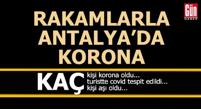Antalya da bugüne kadar kaç kişi koronaya yakalandı