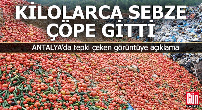 Antalya da çöpe dökülen sebzelerle ilgili açıklama
