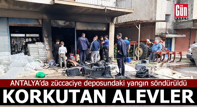 Antalya'da depoda korkutan alevler