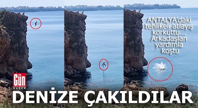 Antalya da ele ele tutuştular denize böyle çakıldılar