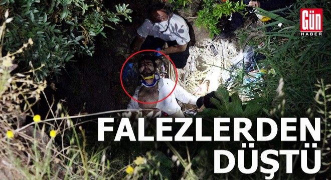 Antalya da falezlerden düşen adam yaralandı