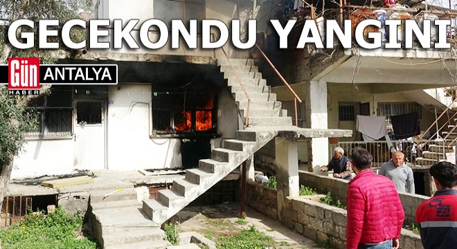 Antalya da gecekondu yangını