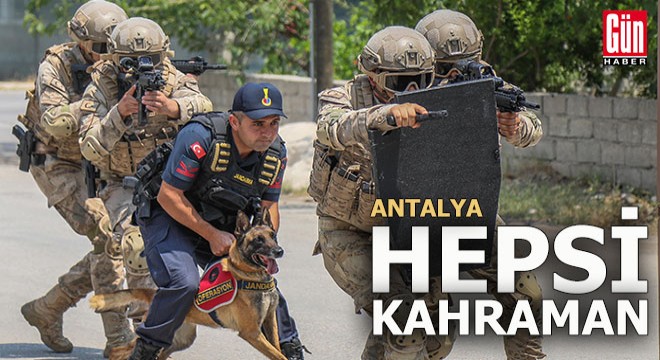 Antalya da jandarma köpekleriyle destan yazıyor