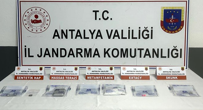 Antalya da jandarmadan uyuşturucu baskını