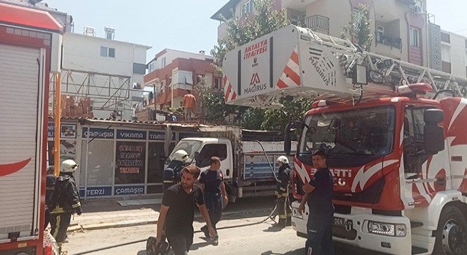Antalya da kaynak çalışması yangına neden oldu
