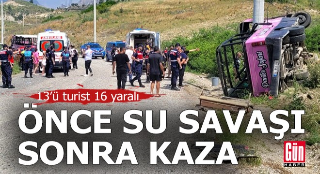 Antalya da kaza; 13 ü turist 16 yaralı