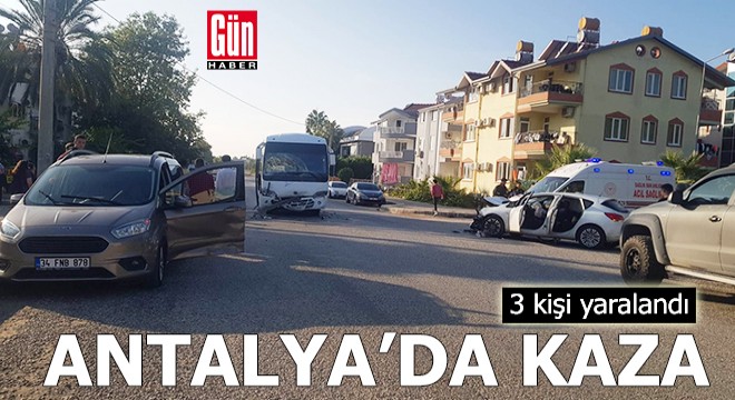 Antalya da kaza: 3 yaralı