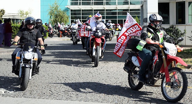 Antalya da motorcular organ bağışına dikkat çekti