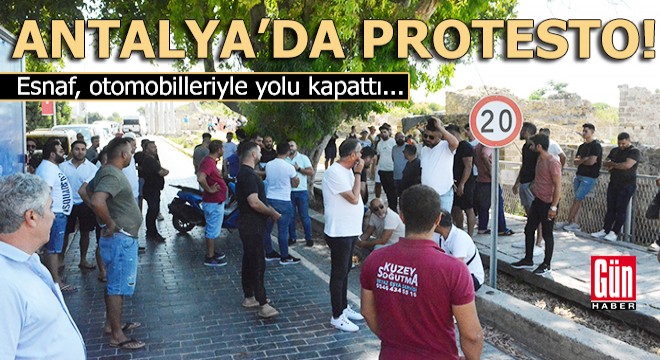 Antalya da motosiklet giriş yasağı protesto edildi