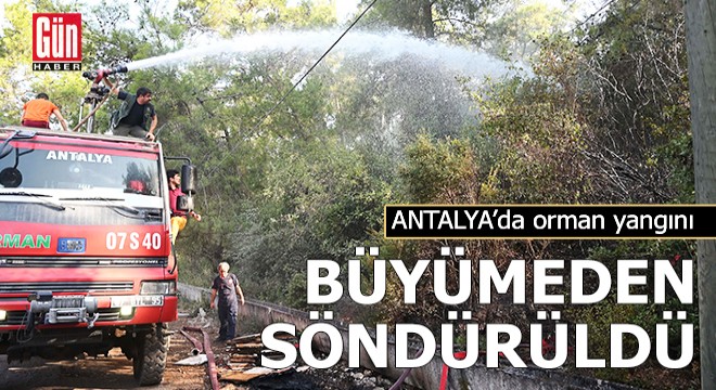 Antalya da orman yangını büyümeden söndürüldü