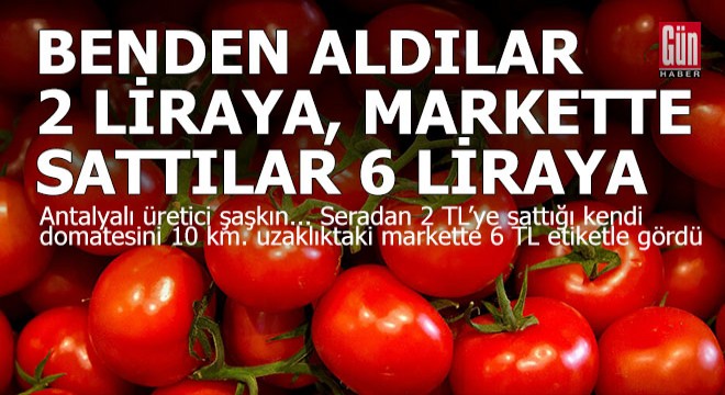 Antalya da seradaki domatesin fiyatı, 10 kilometrede 3 kat arttı