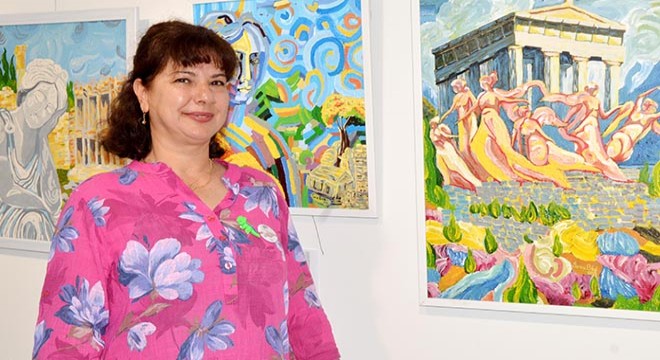 Antalya'da yörük kilim motifleri sanatla buluştu