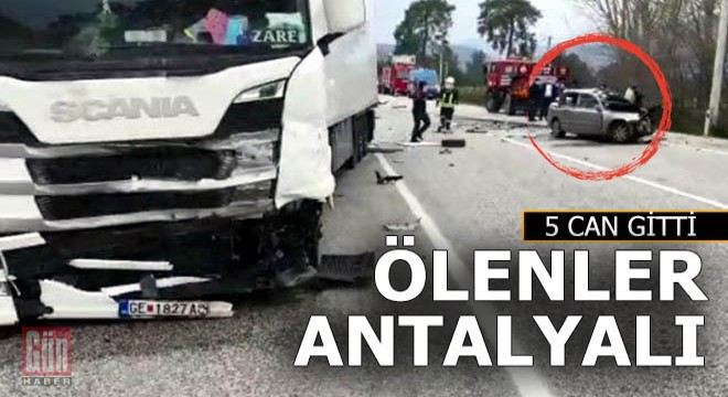 Antalya dan 5 kişi kazada can verdi