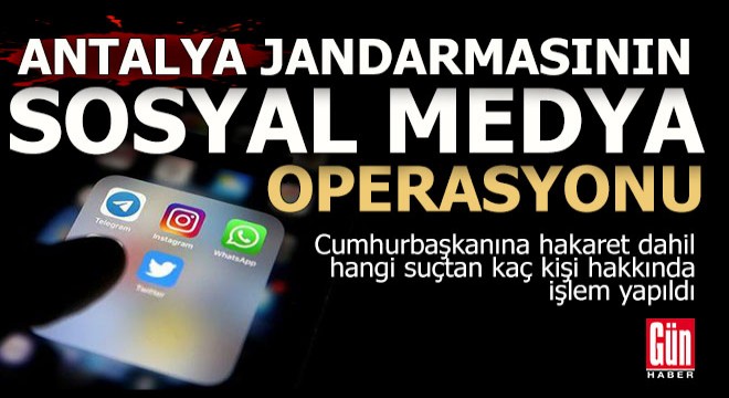 Antalya jandarması sosyal medya hesaplarını izliyor