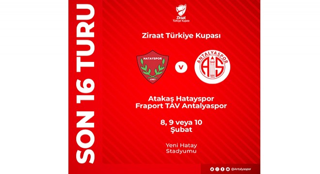 Antalyaspor un kupada rakibi Hatayspor