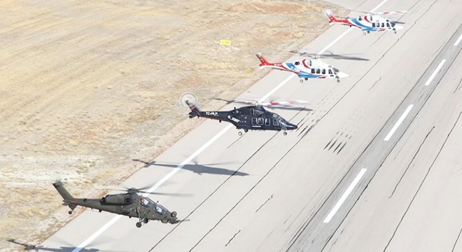 Atak ve Gökbey helikopterlerinden 100 üncü yıl uçuşu