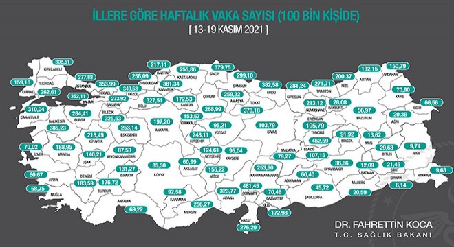 Bakan Koca: En çok vaka artışı Tunceli, Adana ve Gümüşhane de
