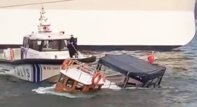 Batan teknedekileri deniz polisi kurtardı