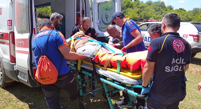 Çıktığı kayalıktan düşüp yaralandı, ekipler seferber oldu