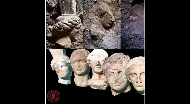 Datça da 2 bin yıllık mermer heykel başları bulundu