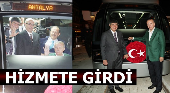 Erdoğan tramvay kullandı