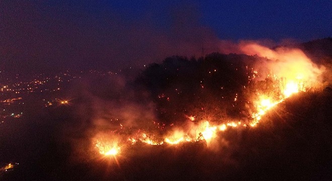 Orman yangını, 15,5 saat sonra kendiliğinden söndü