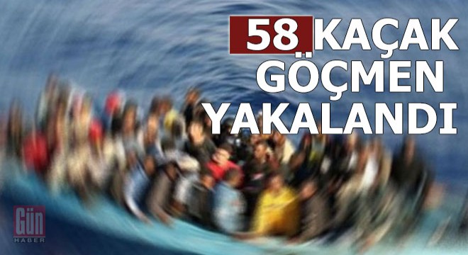 Havadan tespit edilen 58 kaçak göçmen yakalandı