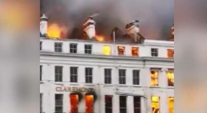 İngiltere’de otelde büyük yangın