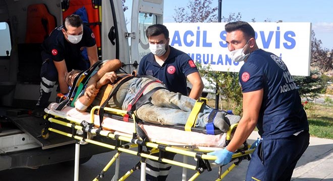 İnşaatta 5 metreden düşen işçi yaralandı
