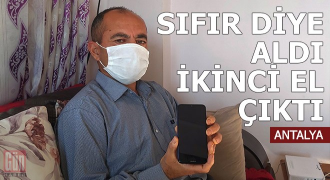 İnternetten  sıfır  diye aldığı telefon,  ikinci el  çıktı