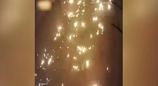 İran da düşen uçaktaki patlama güvenlik kamerasında