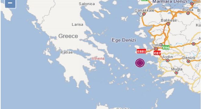 İzmir de 5.1 büyüklüğünde deprem