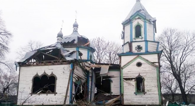 Jitomir’in bir köyündeki 150 yıllık kilise tahrip oldu