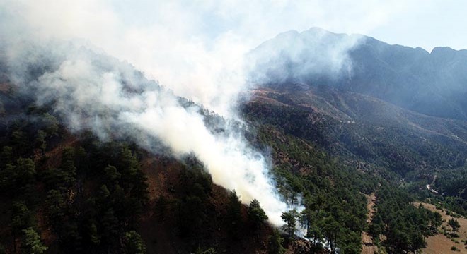 Kayseri’de devam eden orman yangınına 100 kişilik ekiple müdahale