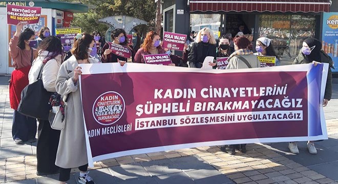 Kayseri de kadın cinayetleri protesto edildi